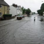 Image of urban flash flooding in Arlesey, U.K, 2004. Photo by Malcolm Campbell. http://commons.wikimedia.org/wiki/File:Flash_flood_-_geograph.org.uk_-_657563.jpg
