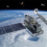 A visualization of the GPM Core Observatory satellite orbiting Earth. Source: NASA/Britt Griswold A visualization of the GPM Core Observatory satellite orbiting Earth. Source: NASA/Britt Griswold