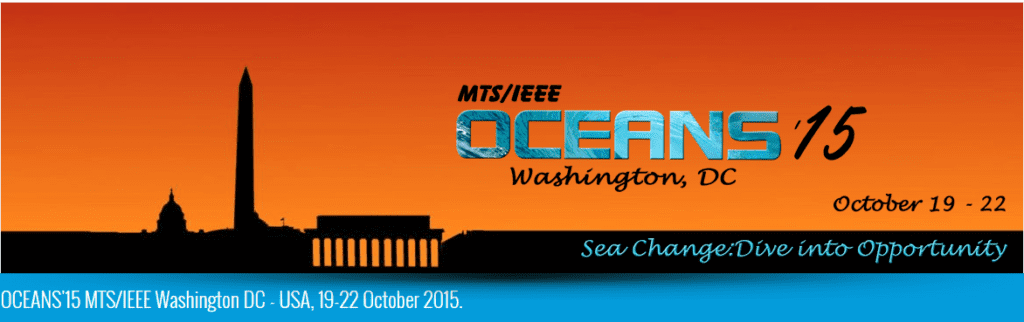 The banner for this year's MTS/IEEE OCEANS '15 conference. Image Credit: Marine Technology Society 
