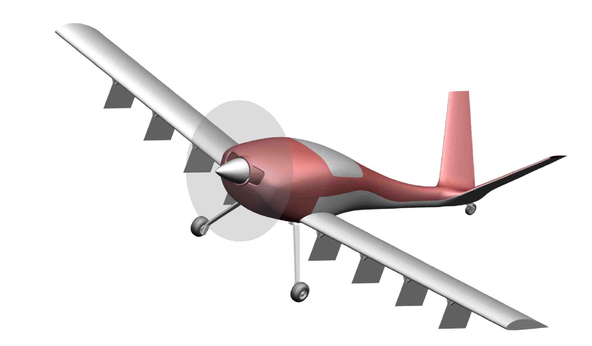 Image of a drawing of the Meridian UAV with Vivaldi antenna-array for sounding, imaging and mapping of polar ice sheets