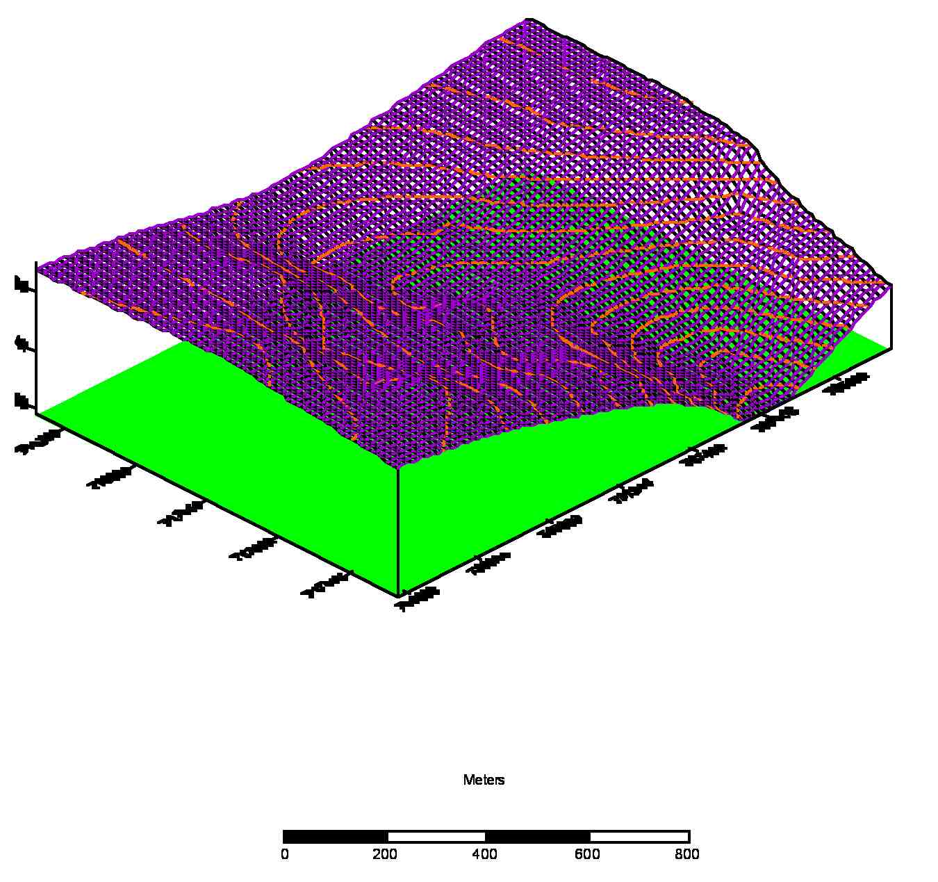 Image of Digital Elevation Map of gully catchment at LA Primary School Area, Ode ÛÒ Irele