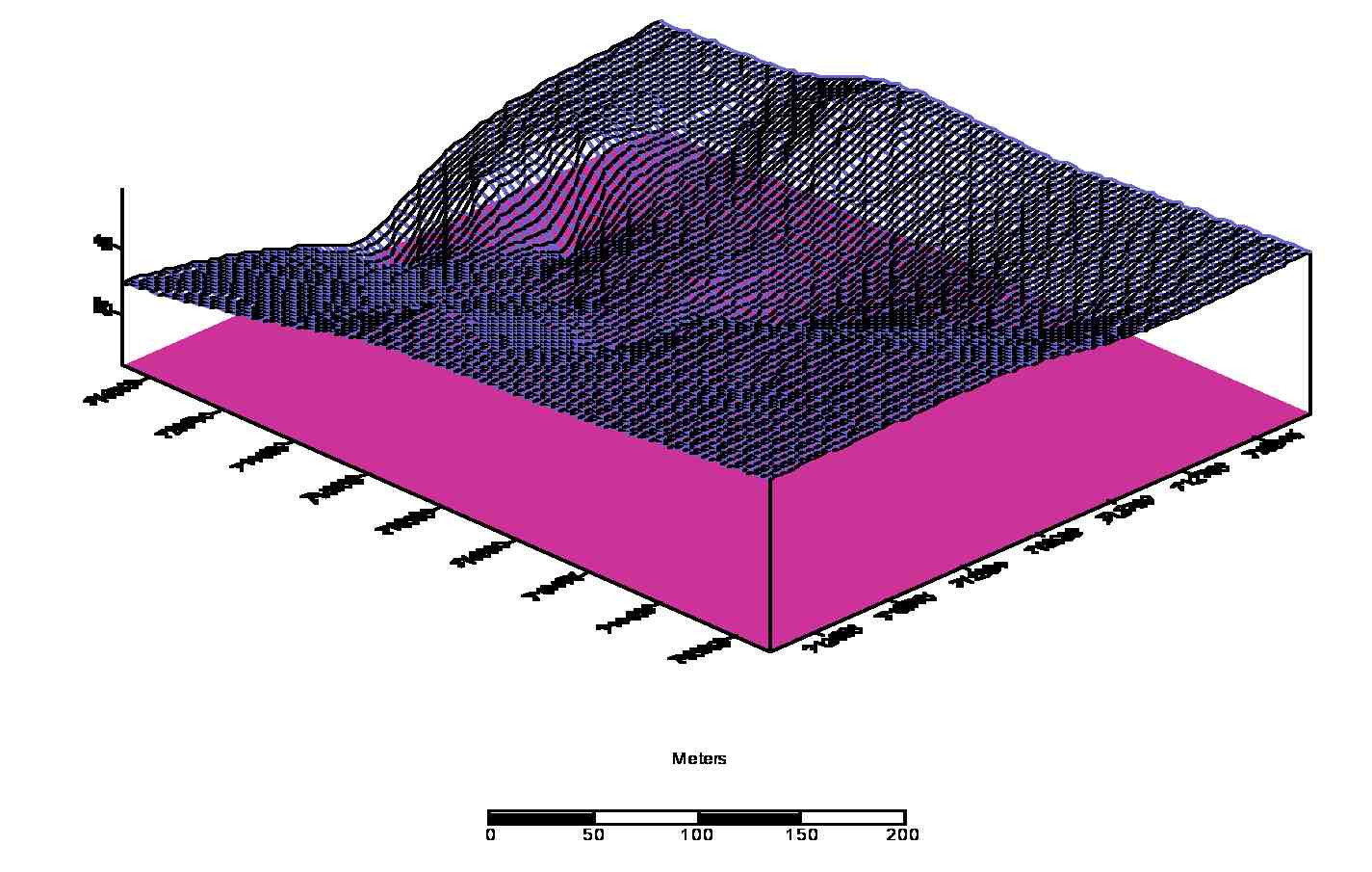 Image of Digital Elevation Map of gully catchment at Ajagba, Ode ÛÒIrele LGA