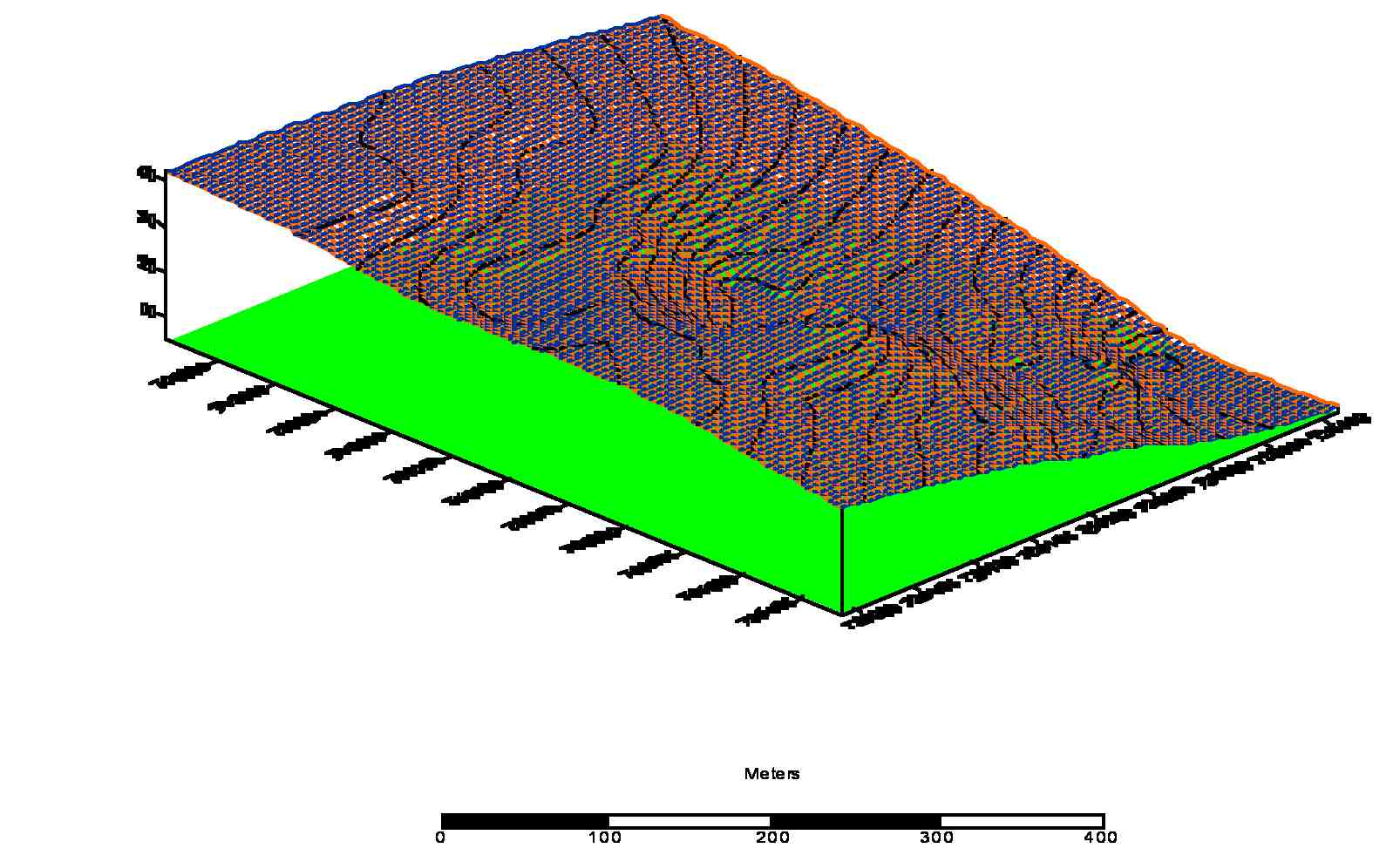 Image of Digital Elevation Map of gully catchment at Ado Quarter, Akotogbo