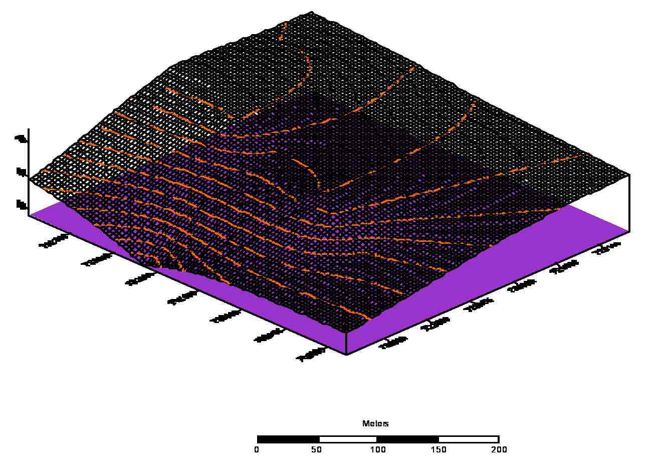 Image of Digital Elevation Map of gully catchment at Lipanu