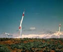 The NASA/DOE wind turbine cluster in Goodnoe Hills, Washington. Photo courtesy of NASA Glenn Research Center