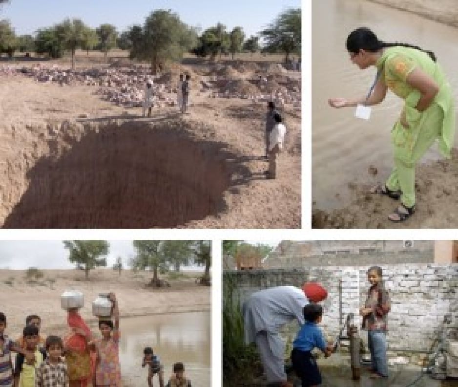 Water for the World--Villagers from Melva, India have participated in planning and building the required cisterns and in preparing the surfaces for harvesting rainwater.