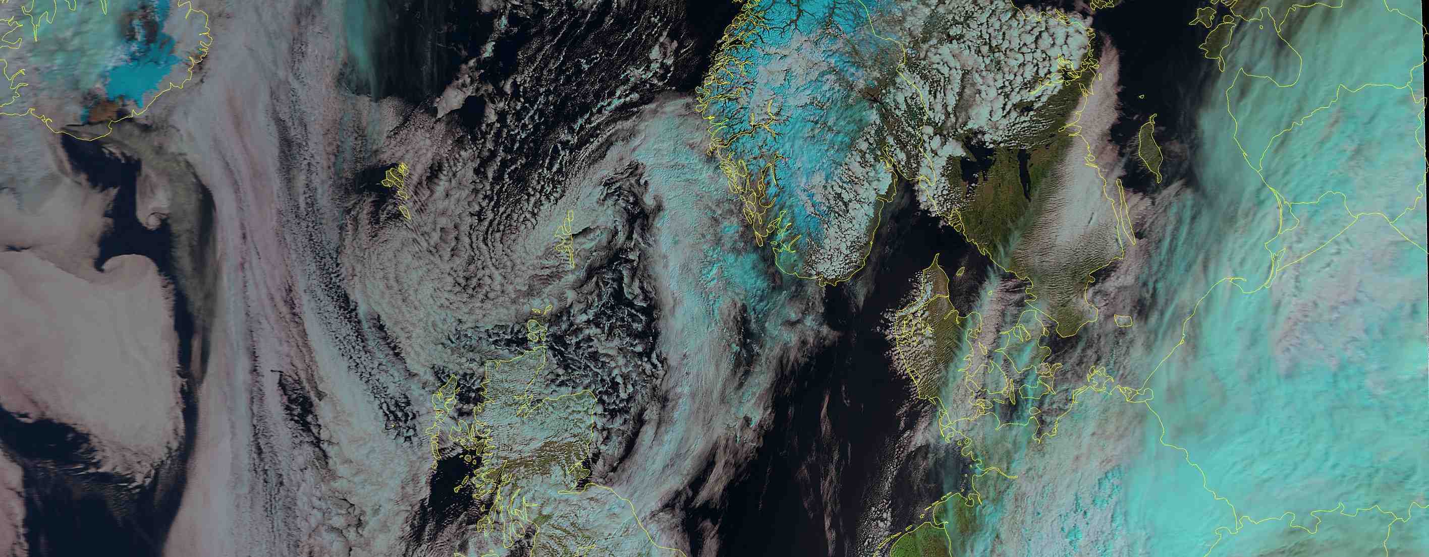 Image captured by AVHRR instrument on EUMETSAT's Metop-A polar-orbiting satellite shows the extent of the volcanic ash cloud coming from the volcano. Image was captured at 10:13 UTC 6 May 2010