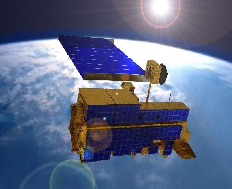 Artistic rendition of the NASA Terra satellite in orbit (Wikipedia)
