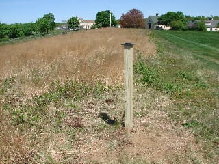 A view of the newly installed Picture Post at Wells Reserve Laudholm Farm.  This is the Overlook post.