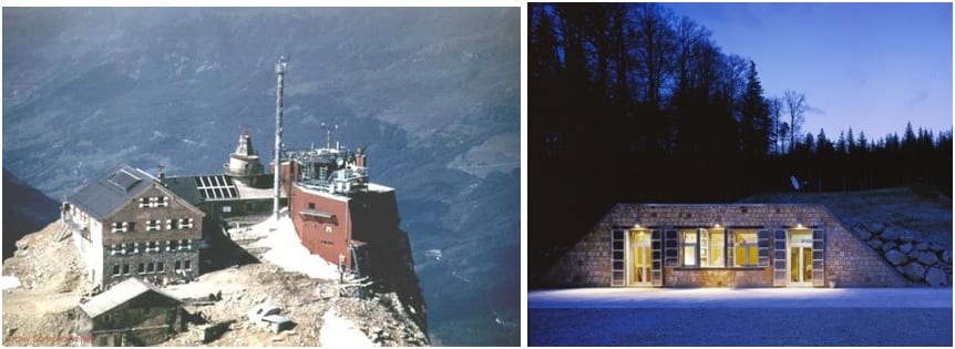Figure 2: Key research infrastructure in Austria: The Mount Sonnblick high-mountain observatory in Salzburg and the Conrad geomagnetic and seismic observatory in Lower Austria.