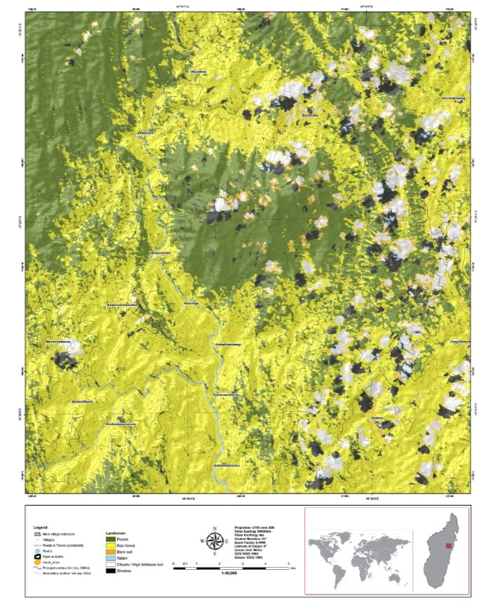 Figure 3: Land cover data in 2008 over the Ambatovy mining site. Courtesy KEYOBS, Spot Image.