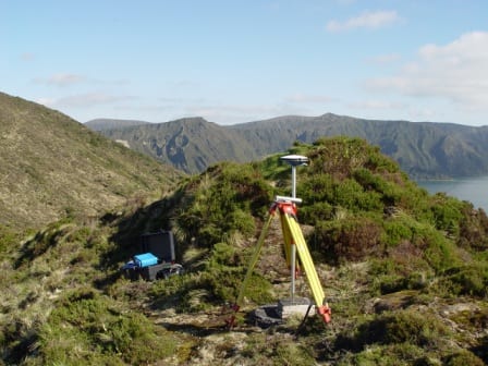A volcano monitoring field survey.