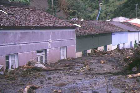 Image of debris flow in Sao Miguel Island
