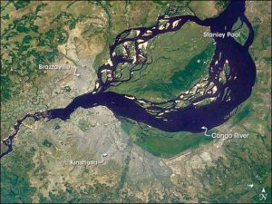 Satellite image of the congo river