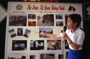 Halong, Vietnam. Student making a presentation of a World Heritage site  Photo Source: UNESCO 