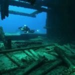 Image of shipwreck beneath Lake Huron