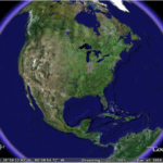 satellite image of the earth