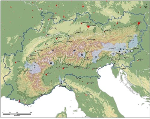 Figure showing Alp-Water-Scarce pilot sites