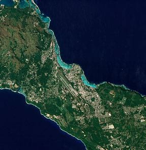 Satellite photo of Guam. Credit NASA