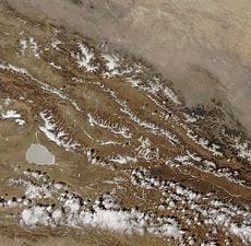 Cropped satellite image of the Gobi Desert. Credit: NASA