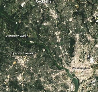 Satellite image of Washington D.C. area. Credit: NASA Earth Observatory