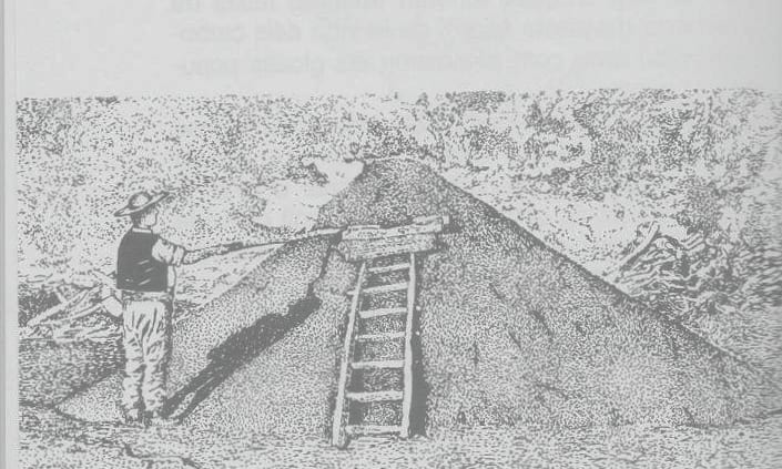 Illustration of a charcoal oven. Source: Son Moragues. Guia de passeig (1990).