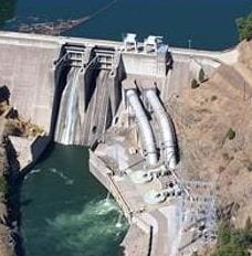 Hydropower plant on northern California’s Pit River operated by Pacific Gas & Electric (Photo courtesy PG&E