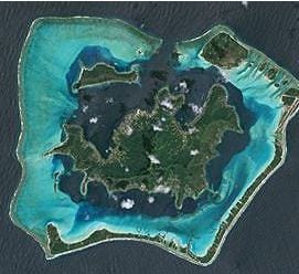 Satellite image of Bora Bora. Credit: Astrium Services