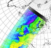 irst data from Metop-B Microwave Humidity Sounder (MHS). Credits: Eumetsat
