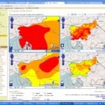 Screenshot of a GIS web-based application for drought products. Image Credit: Drought Management Centre for Southeastern Europe (DMCSEE).