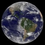 Satellite image of the Earth. Credit: NASA GOES Project via AFP/Getty Images 