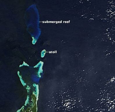 Image of Paula's reef. Credit: NASA Earth observatory