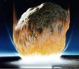 Illustration of an asteroir hitting Earth. Credit: NASA