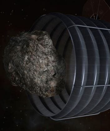 NASA's FY2014 budget proposal includes a plan to robotically capture a small near-Earth asteroid and redirect it safely to the Earth-Moon system, where astronauts can visit and explore it. (Credit: NASA)