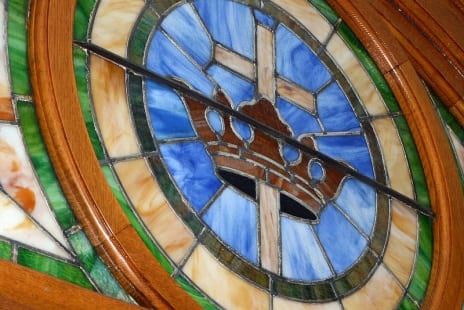 Photograph of a stained glass window. Image Credit: KOMUnews
