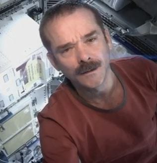 Clip from Commander Hadfield's Bowie cover video.