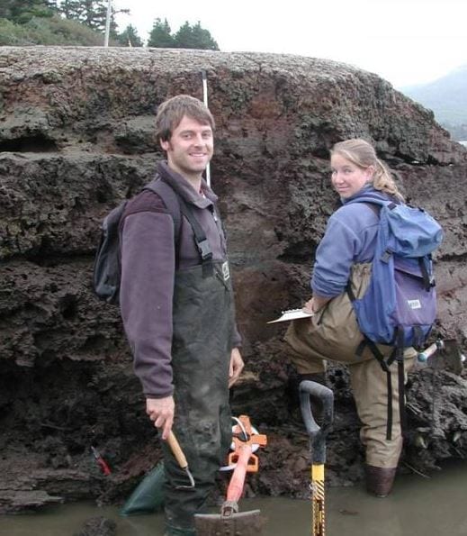 Benjamin Horton and Andrea Hawkes in the field. (Credit: Image courtesy of University of Pennsylvania)