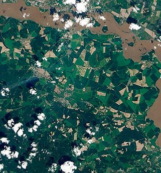 Floods in wittenberg. Credit: NASA