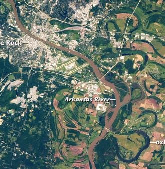Image of Little Rock, Arkansas. Credit: NASA