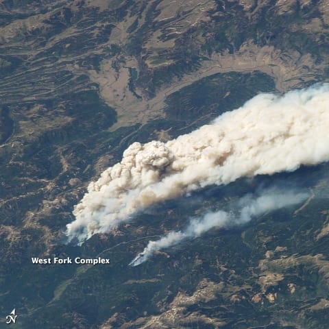 Colorado fire. Credit: NASA.