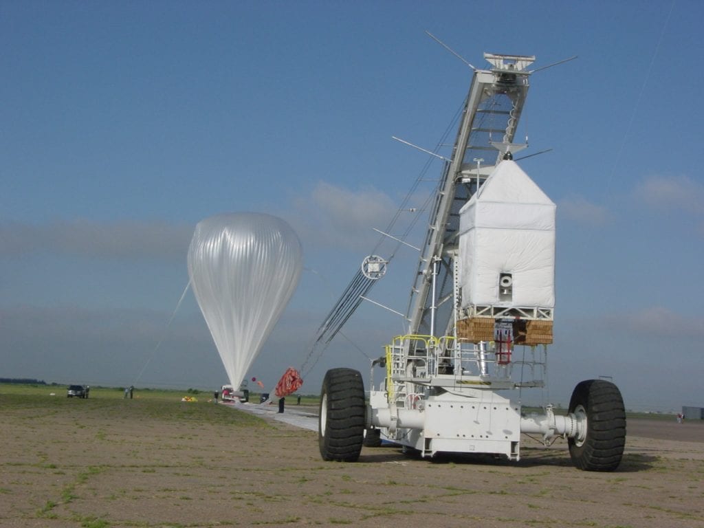 Figure 4. FIRST on the flight line at Fort Sumner, New Mexico, just prior to launch on its technology demonstration flight in June 2005. Image Credit: M. Mlynczak.