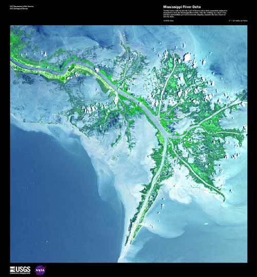 Mississipe Delta,. Image via Earth as Art. 