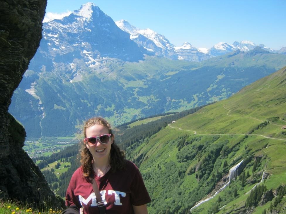 Sarah Frazier of Earthzine is headed to Chicago. She's pictured here in Grindelwald, Switzerland. 