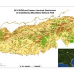 Thirteen-year spatiotemporal analysis of eastern hemlock defoliation in Great Smoky Mountains National Park.