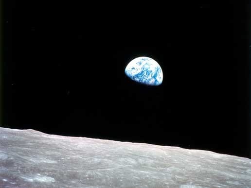 Apollo 8 crew's famous Earthrise photo. Image Credit: NASA.