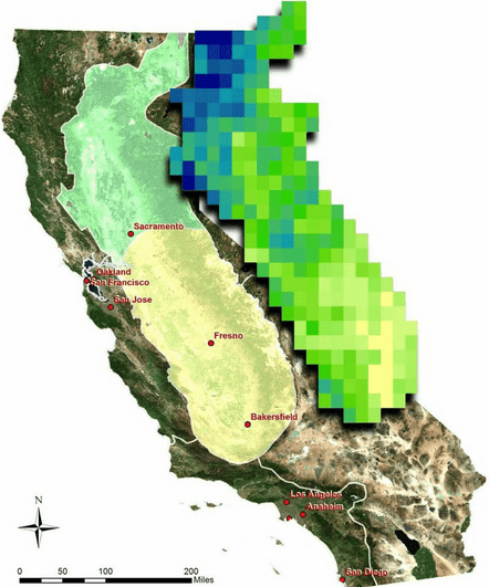 Monthly precipitation over Sacramento and San Joaquin River Basins study area. Image Credit: Eleanor Davis. 