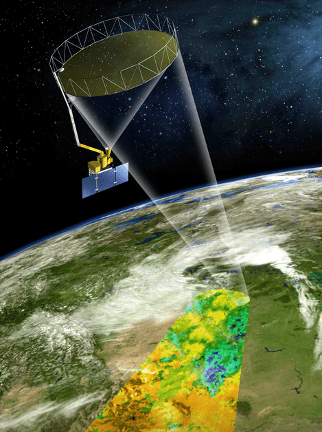 SMAP will gather data on soil moisture states and freeze/thaw states. Image Credit: NASA. 