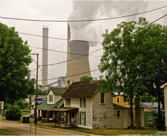 Low-income communities bordering industrial emitters. Image Credit: EPA