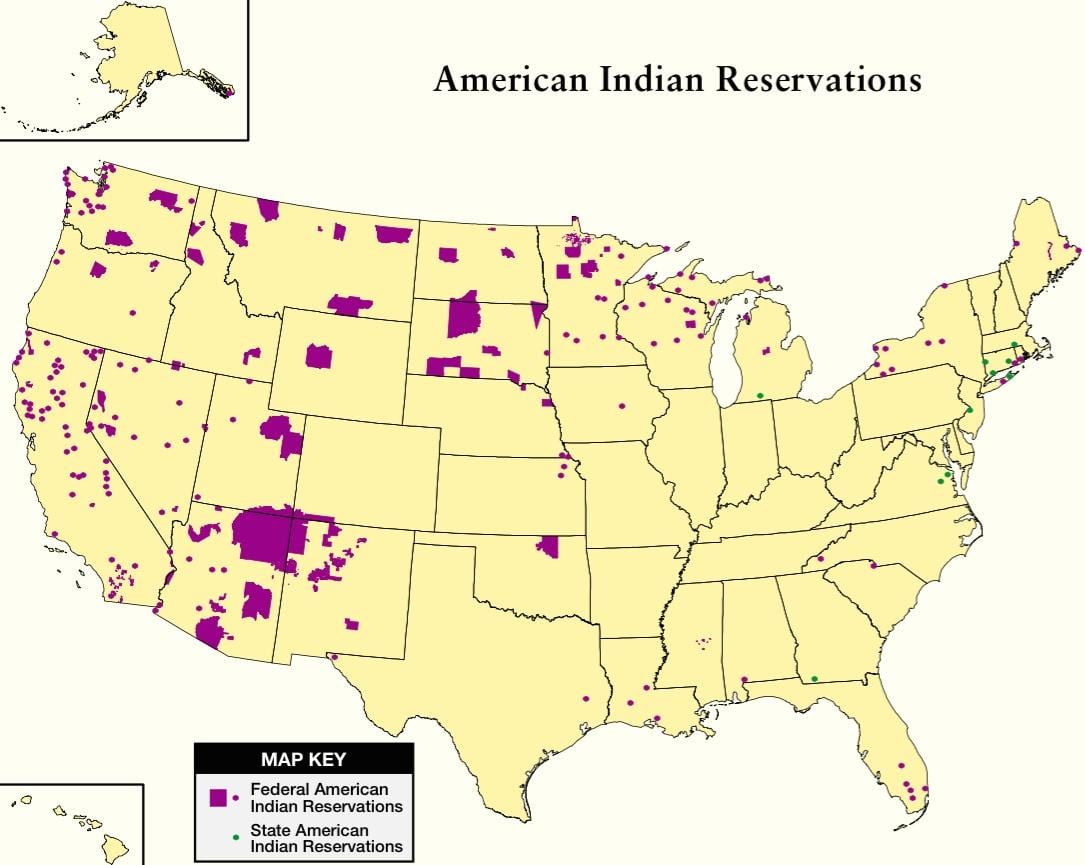 American Indian trust lands