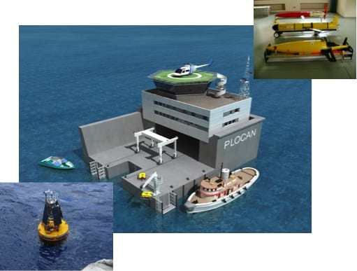 This image shows the PLOCAN offshore platform, which currently is under construction. It will be installed in 2016 east of Gran Canaria. The platform will ease the operations of fixed and mobile ocean observing systems and accelerate tests of new technologies. Compact NeXOS sensors will be deployed on gliders from the platform. Image Credit: PLOCAN 